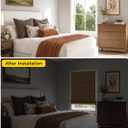 UNISHADES Blackout Bamboo Blinds, w/Lining, 34 1/4" W × 48" H - Natural
