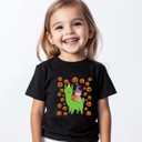Halloween Shirts for Kids Toddler Boys Girls Pumpkin Shirts Ghost T-Shirts Clothes Short Sleeve Cotton Tee 2-8T (Black)