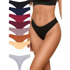 Sth Big Cotton Underwear Women Sexy Breathable Thongs Soft Panties 9 Pack No Size