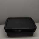 Pack of 3 Food Service Bus/Utility Tote Box with Lid, Plastic Restaurant Dish Tub, 13 L, Black