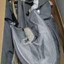 FYYWBABY Baby Bassinet 5 in 1,Baby Bedside Bassinet with Diaper Changer, Mosquito Net, Mattress, Storage Layer, Can Be Stored in One Button Travel Crib (Gray) (Grey)