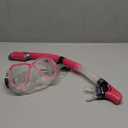 Greatever Dry Snorkel Set,Panoramic Wide View Anti-Fog Scuba Diving Mask,Professional Snorkeling Gear for Adults Kids (Large, Pink)