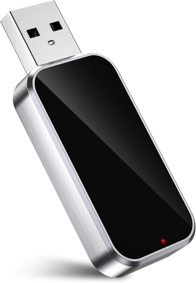 Wireless CarPlay Adapter 2025 Upgraded, Plug and Play, No Latency, Converts Factory Wired to Wireless, Compatible with iPhone (iOS 10 and Above) for Cars 2016+ - Black