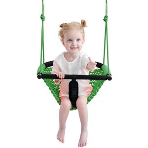 Toddler Swing & 2-in-1Baby Swing - Adjustable Rope Swing Seat for Kids | Indoor & Outdoor Durable Backyard Swing Set for Infants & Toddlers (Green)
