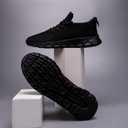 Black Sneakers for Women Tennis Walking Running Shoes Slip on Athletic Workout Breathable Non Slip Ladies Size 9.5