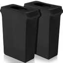 Windyun 2 Pcs 23 Gallon Spandex Stretchable Trash Can Cover Wedding Party Fundraiser Decorations for Home Garden (Not Include Trash Can) (Black)