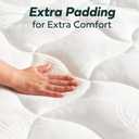 Twin Size Mattress Pad - Ultra Soft Rayon Derived from Bamboo Plush Breathable Mattress Topper Up to 18 inch Deep - Premium Mattress Pad - 39x75 inches