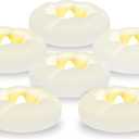 6PACK Flameless LED Floating Candles, 3'' Battery Operated Plastic Flickering Waterproof Tealights for Cylinder Vases, Centerpieces at Wedding, Party, Pool, Holiday (Warm White)