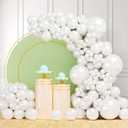 Pearl White Balloons Different Sizes for Garland Arch, 134pcs Premium Party Latex Balloons for Wedding Bridal Baby Shower Birthday Party Decoration