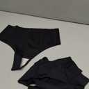 Wealurre Womens Underwear High Waisted Seamless Thongs for Women Breathable No Show Panties for Ladies 6 Pack (Medium, Black)