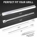 Uniflasy Grill Parts for Charbroil Performance 2-Burner 463630021 463655021 463655421 463655621,for Charbroil 4-Burner 463365021 463448021 Grill Burner Tube Heat Plates Shield Crossover Tube Igniter