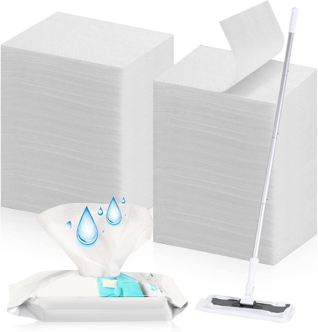 Wet Mop Pads Refills for Floor Cleaning Sweeper Wet Refills Disposable moist Mopping Cloth Wipes for Wood Hardwood Tile(160 Pcs)