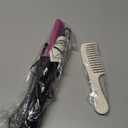 Electric Hot Comb Hair Straightener Heat Pressing Comb Curling Flat Iron Curler Hair Straightener Brush for Natural Black,Anti-Scald Beard Straightening Electric Press Comb (Violet)