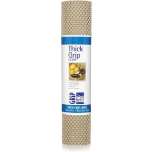 Magic Cover Thick Grip Non-Adhesive Liner for Shelves, Drawers and Counter Tops, 12 inches by 4 feet, Natural