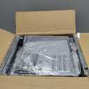 Furnulem 5 Drawer Black Dressers for Bedroom 2 Tier Shelf Storage Small Fabric Dresser for Closet Sturdy Metal Frame Modern Style Storage Cabinets Organization Units for Hallway Rooms