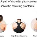 Silicone Shoulder Pads for Womens Clothing, Anti-Slip Shoulder Push-Up Pads Invisible Breathable Shoulder Enhancer Reusable Mothers Day Gift, 1 Pairs Transparent - Large