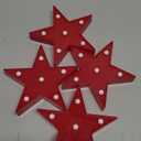 Jutom 4 Pieces Star Night Lights LED Plastic Star Shaped Sign Lighted Marquee Desk Lamp for Gift Red