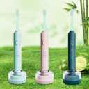 Compatible with Lumineux Electric Toothbrush Replacement Brush Heads,for Lumineux Sonic Electric Toothbrush,with Dust Cover,10 Pack (Light Green, Medium)