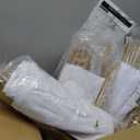 GRENTY Metal Arch Backdrop Stand and Cover Set 7.2FT/6.6FT/6FT, Wedding Arch Frame with Spiral Rotating Joint, 3 Wrinkle-Resistant Cover for Birthday, Anniversary, Wedding, Party, Baby Shower (White)