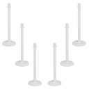 Mr. Chain 96401-6 White Stanchion, 2.5" link x 40" Overall Height, Pack of 6