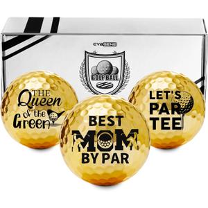Golf Gifts for Women Unique, Colored Golf Balls, Cool Accessories for Golfers, Golf Lovers, for Mother's Day, Birthday and Christmas (GOLD)