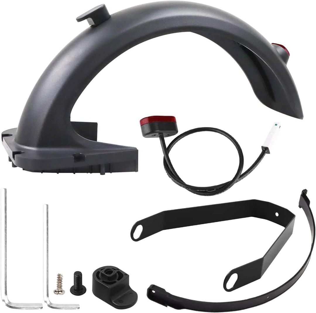 Rear Fender Accessories Includes Rear Fender + Bracket + LED Taillight Compatible with Segway Ninebot Max G30 / Max G30 E/LP Electric Scooter Accessories