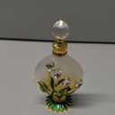 MEHOFOND 30ml Crystal Vintage Perfume Bottles Empty Glass Decorative Perfume Bottles Essential Oil Vial Scent Bottles Refillable Perfume Container Scent Bottles (Green)