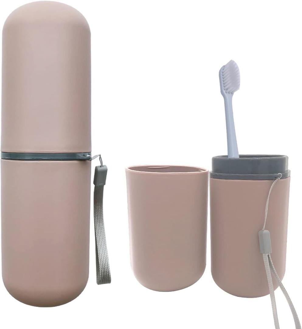 Travel Toothbrush Case, Toothbrush Holder Travel Case Portable Toothbrush Travel Container for Bathroom Travel School Business Camping Toothbrush Case for Traveling