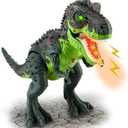 HYAKIDS Dinosaur Toys for Kids 3-5, Electric Tyrannosaurus Rex with Spray Mist, Walking, Light and Roaring Sound, Dino Toy Gift Ideas for Boys and Girls