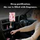 Pink Sweetheart Car Air Freshener 4 Pcs, Cute Watercolor Strawberry Heart Macaron Hanging Air Freshener for Cars Closet Drawer Books, Pink Girly Car Accessories Mirror Decor for Women