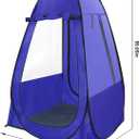 Single Pop Up Tent Pods Sports Fishing, Clear Rainproof Windproof Beach Tent for Wind and Rain in Chilly Weather，Lightweight and Sturdy, Easy Set Up, Outdoor Foldable, Dark Blue