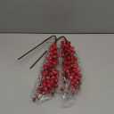 Lvydec 2 Pack Artificial Red Berry Stems Clearance - 19.5 Inch Christmas Holly Berry Branches for Holiday Home Decor and Crafts