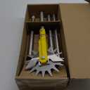 Wheel Rotary Edger Lawn Tool, Grass Edge Trimmer, Sidewalk Manual Lawn Edger, Strong 3 Sections Stainless Steel Handle with Cushion Grip, 58.3-Inch (black)