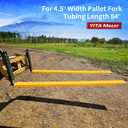 YITAMOTOR Forklift Extensions 84 Inch Length & 4.5 Inch Width, Heavy Duty Steel Fork Extender Reach, 1 Pair Pallet Fork Extension for Forklift Truck, Yellow (84"x4.5")