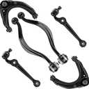 Front Rearward Forward Lower&Upper Control Arms w/Ball Joints for 2007-2012 Ford Fusion Lincoln MKZ Mercury Milan (6pc)