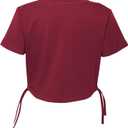 Umbro Girls Cinched Bottom Tee (Red, M)