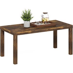 Furinno Classic Simple Coffee Table for Living Room, Amber Pine (Rectangle)