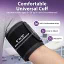 Blood Pressure Monitor for Home Use with Large Upper Arm Cuff - Automatic Talking Pulse and BP Machine with 240 Memory Recalls for 3 Users - Carrying Bag and Batteries Included, Backlit Digital LCD