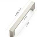 Ravinte 25 Pack Solid 4 Inch Square Cabinet Handles - Brushed Nickel Pulls for Kitchen Drawers and Cabinets - Hardware Handles