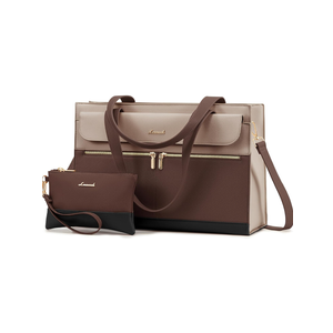 LOVEVOOK Laptop Tote Bag for Women 15.6 Inch Leather Computer Bags Waterproof Business Work Bag Briefcase Women Shoulder Bag