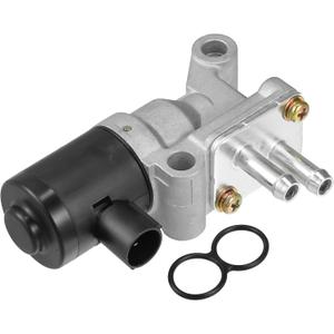 Idle Air Control Valve Compatible for Honda Civic 1992-1995, Durable Metal Silver Tone Idle Control Valve with Gasket
