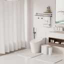 XLHOMO Bathroom Set - 25PC White Bathroom Set with Shower Curtain and Rugs, Bathroom Accessories Set, White Shower Curtain Set with Bathroom Can