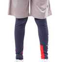 Ultra Game NFL New England Patriots Youth 2 Piece Leggings & Shorts Training Compression Set, Team Color, 14/16, L
