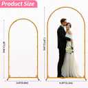 Metal Arch Backdrop Stand, 7.2FT+6FT Wedding Arches Frame, Gold Wedding Arch Backdrop Stand Set of 2, Balloon Arch Backdrop for Wedding Party Decor Birthday Baby Shower Graduation