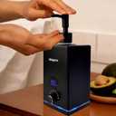 Oil Warmer for Massage, Massage Oil Warmer, Body Oils Heater for Spa, with Two Oil Bottle Dispenser, Adjustable Temperature (Black)
