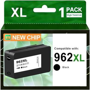 962XL Black Ink Cartridge Replacement for HP Printer Ink 962XL for HP 962 XL Black Ink with Latest Chip for HP OfficeJet Pro 9010 9020 9015 9018 9025