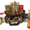 Gift Basket Village: Fall Harvest Delight - Mugs, Cookies, Crackers, Cheese, Nuts, Sausages & Coffee