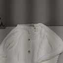 Womens Chunky Knit Cardigan Waffle Knit Button Down Oversized V Neck Fall Sweater for Casual Layering (Large,White)