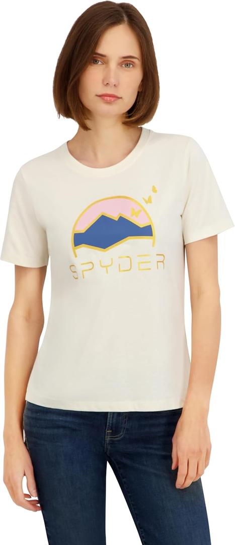 Spyder Women's Simple Sunset Graphic Short Sleeve Tee T-Shirt (S)