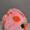 Heated Wearable Blanket Hoodie, 3 Heat Level Oversized Strawberry Blanket Hoodie for Women Without Battery Pack, Cozy Warm Sweatshirt Blanket, USB Heating Hooded Blanket w/Sleeves&Giant Pocket